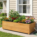 Solid Fir Wood Raised Garden Bed with Liner