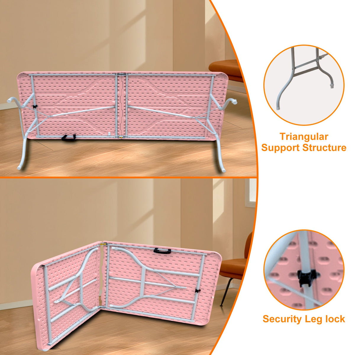 8ft Foldable Outdoor Table