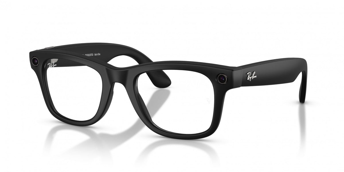 Meta Ray-Ban (Gen 2) Wayfarer Smart AI Glasses, Matte Black, Transitions®