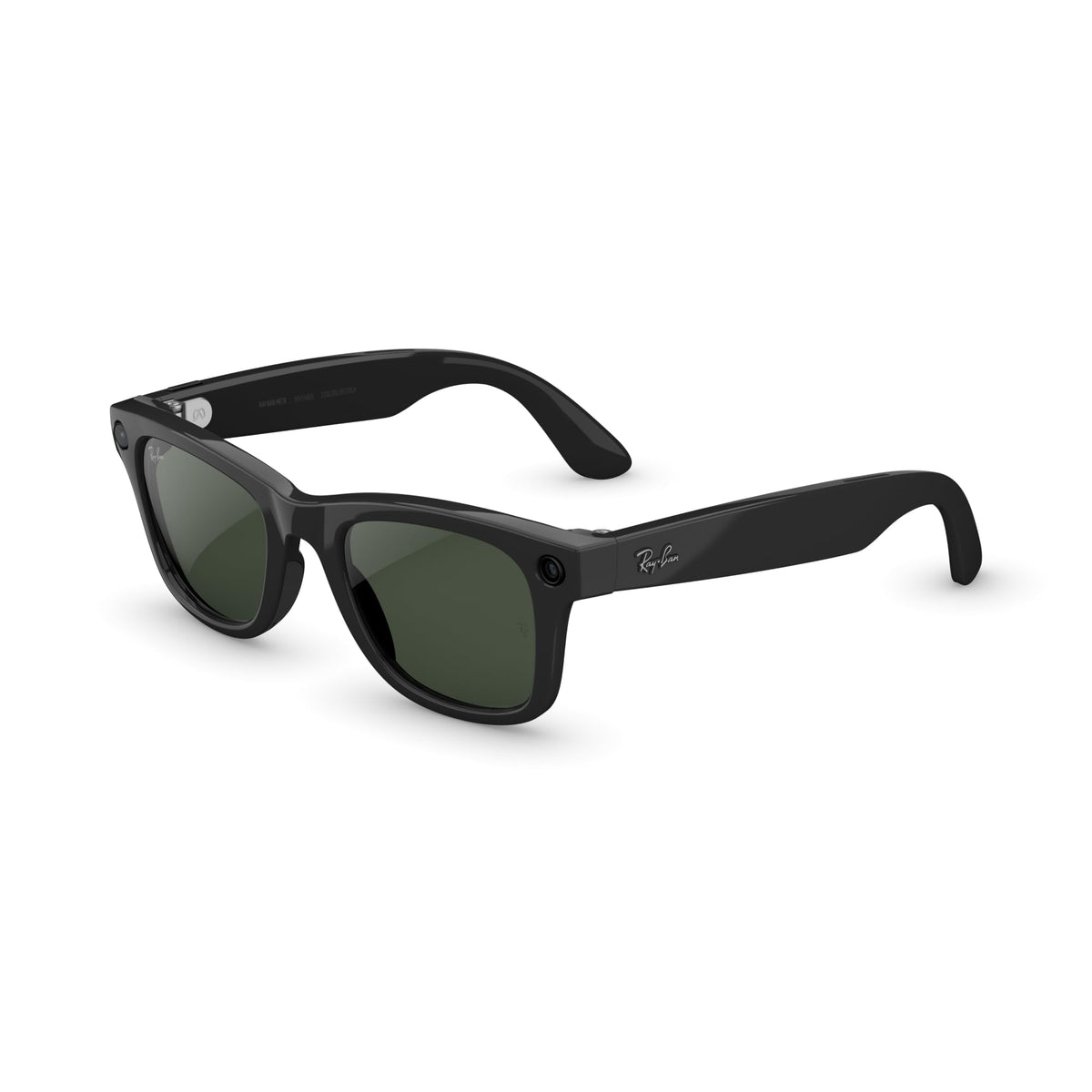 Meta Ray-Ban (Gen 2) Wayfarer Smart AI Glasses, Matte Black, Transitions®