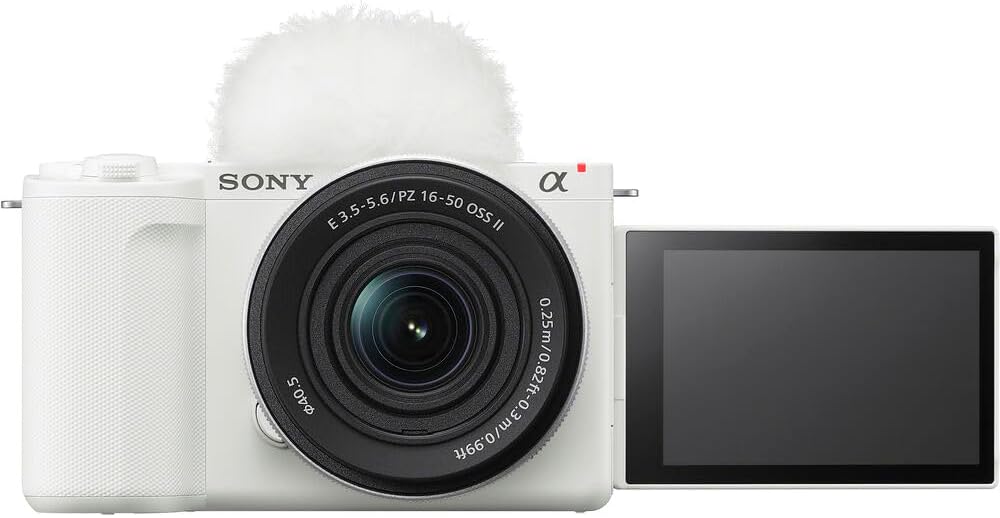 Sony Alpha ZV-E10 II Camera with 16-50mm Lens + Filter Kit (White) Bundle