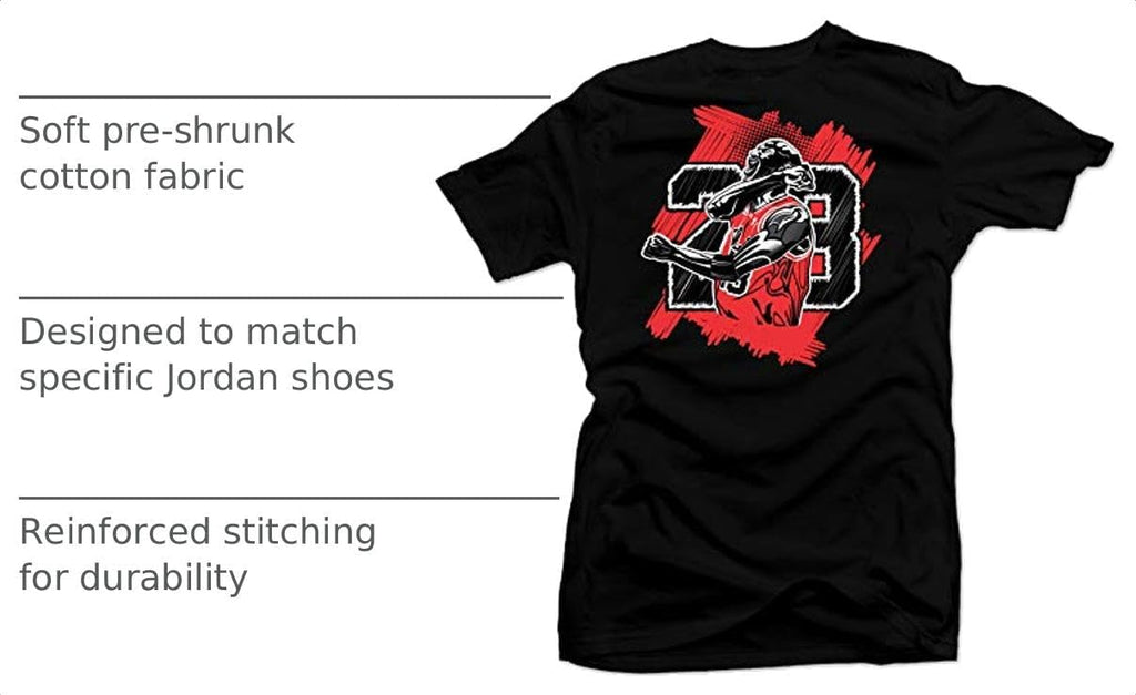 SNELOS Sneaker Matching Graphic T Shirt for Men Breathable Cotton Streetwear Tee Casual Style