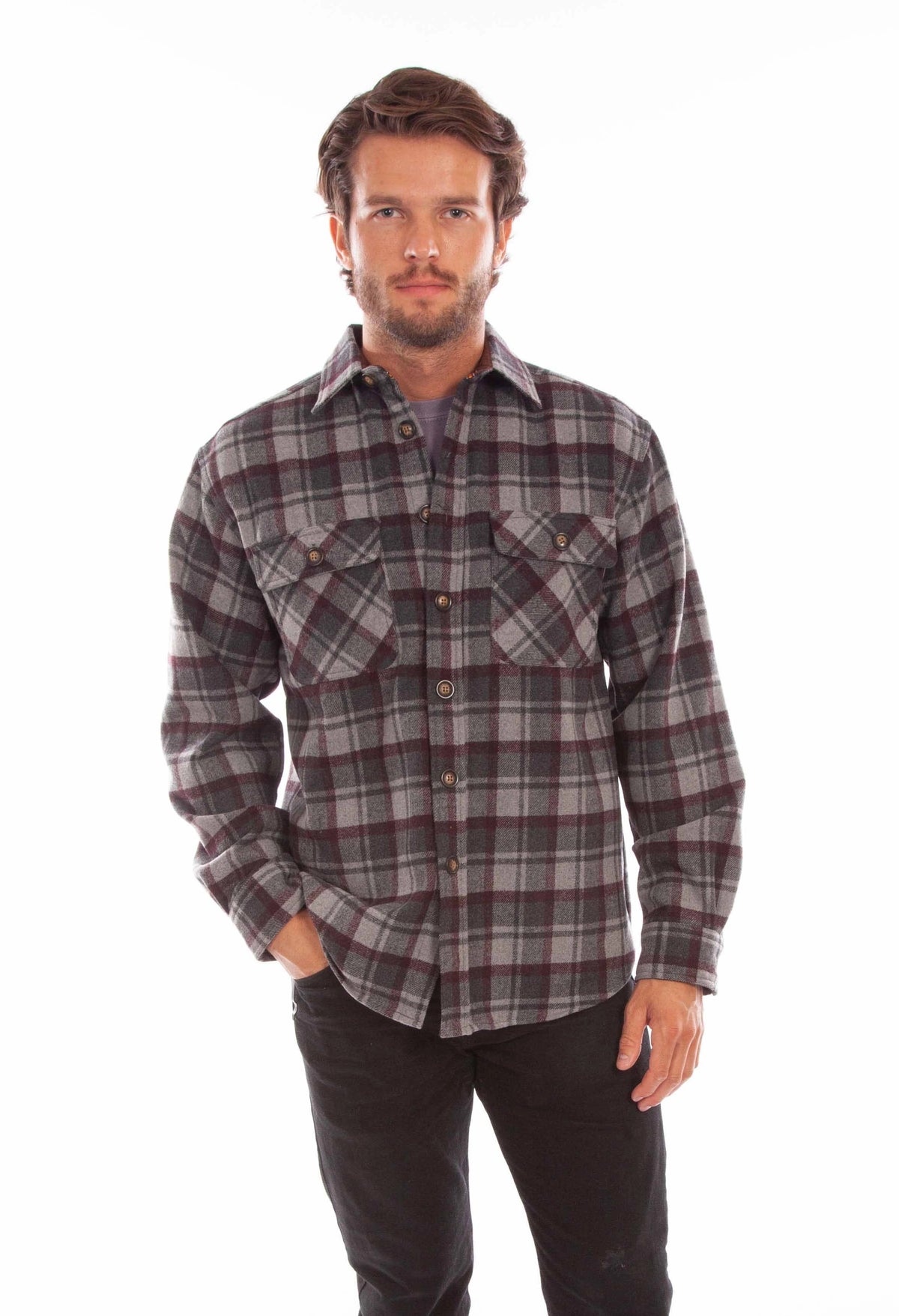 Scully Two Pocket (5340) - Men's Plaid Flannel
