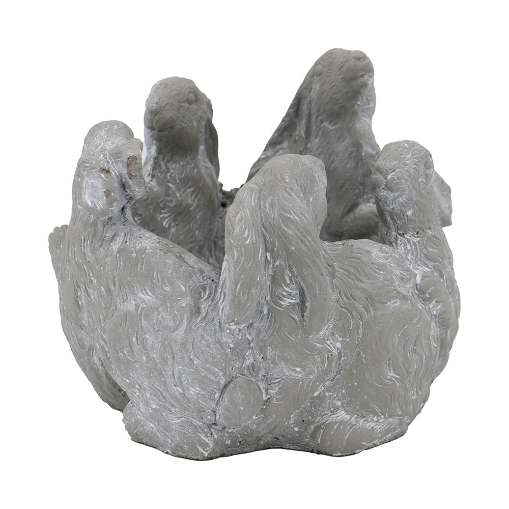 5 Bunny Cement Planter