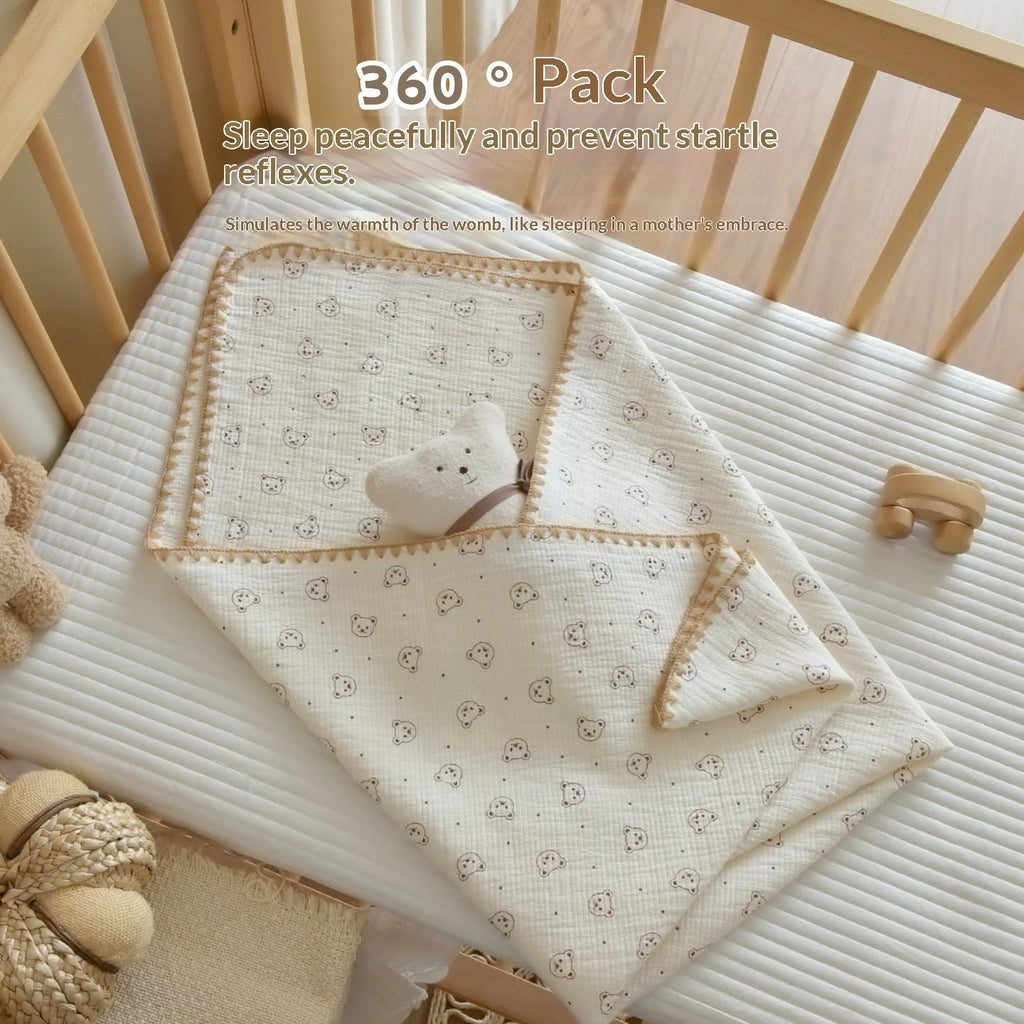 Baby Pure Cotton Three-layer Gauze Swaddle Blanket Bath Towel