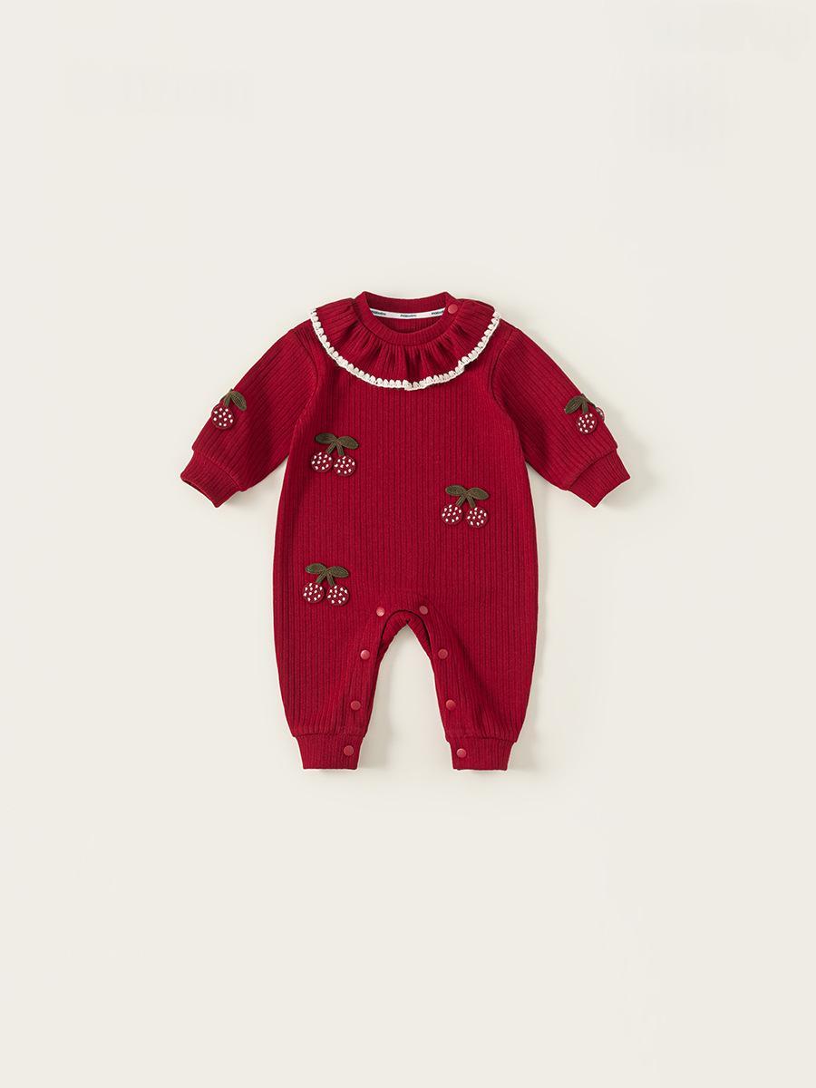 Sweet Ruffled Romper For Baby Girls