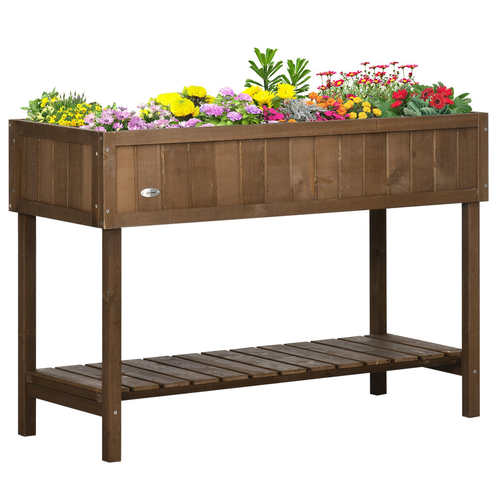 Outsunny 43x18x30in Raised Garden Bed