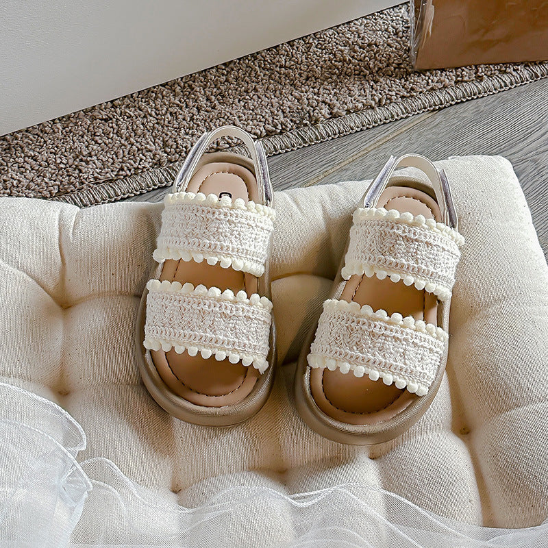 Girls Ethnic-Style Casual Retro Sandals With Soft Soles