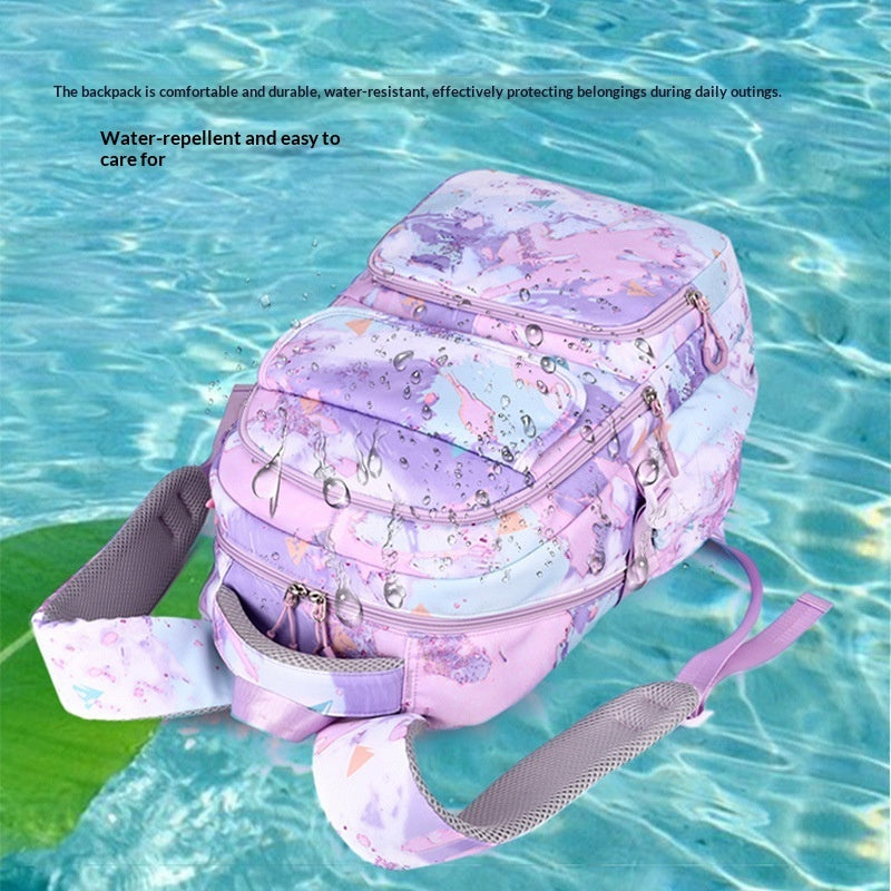 Elementary School Backpack Weight-Reducing Back-Supporting And High-Capacity
