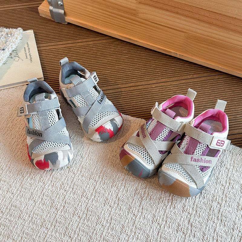 2026 Summer Kids Water Shoes, Boys & Girls Closed-Toe Sandals, Outdoor Beach Mesh Sneakers For Toddlers