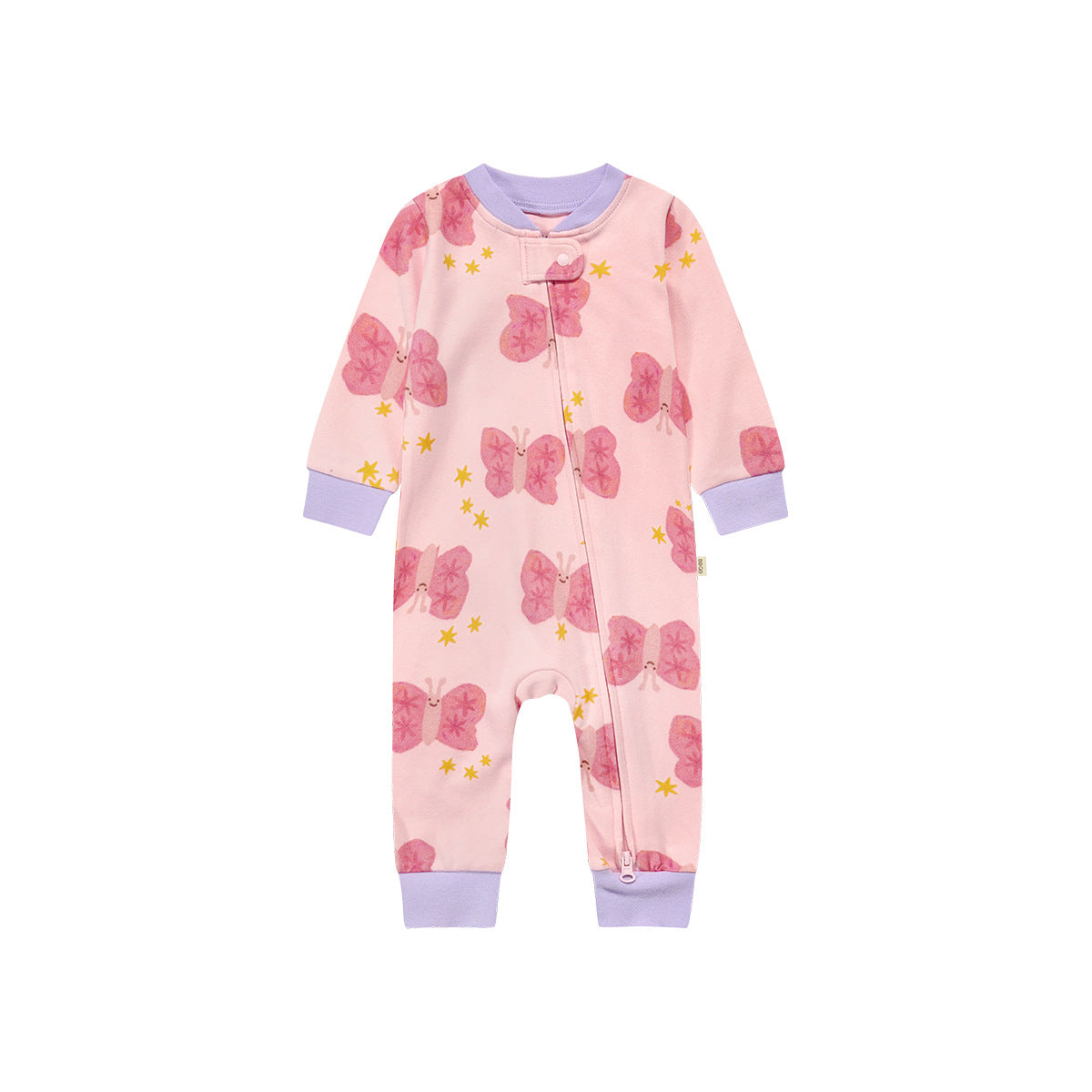 Zippered Cotton Baby Romper Outdoor Crawling Clothes