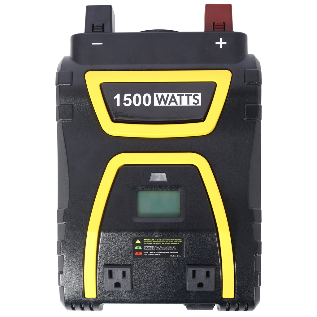 1500 Watt Power Inverter with LCD Display - Portable AC Power Solution