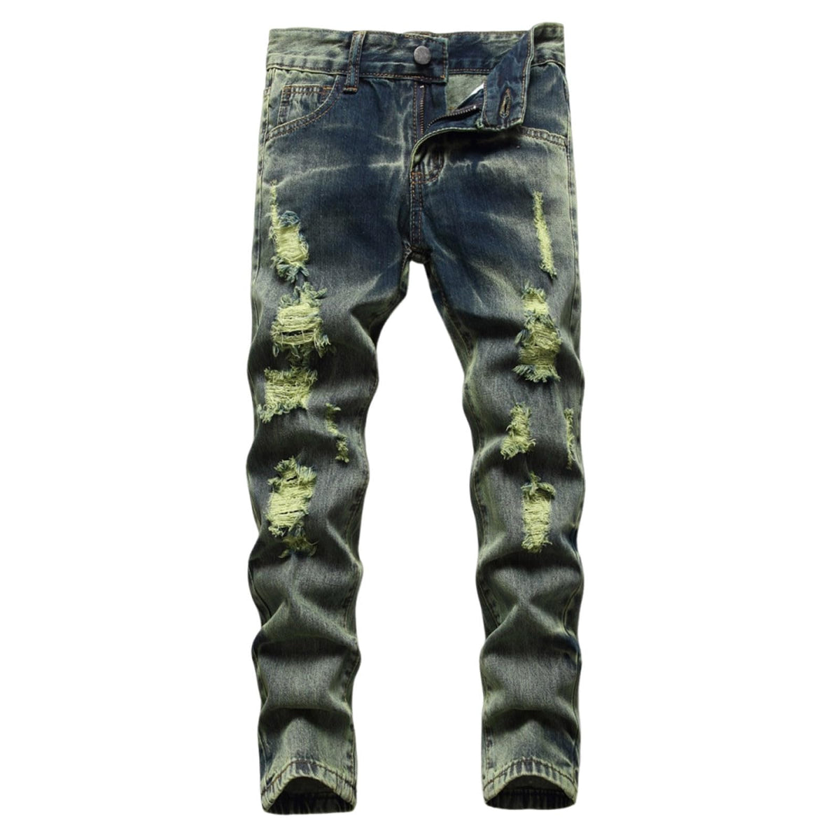 Boy's Stretch Comfy Ripped Jeans Skinny Fit Destroyed Distressed Fashion Washed Denim Jeans Pants 3-16 Years