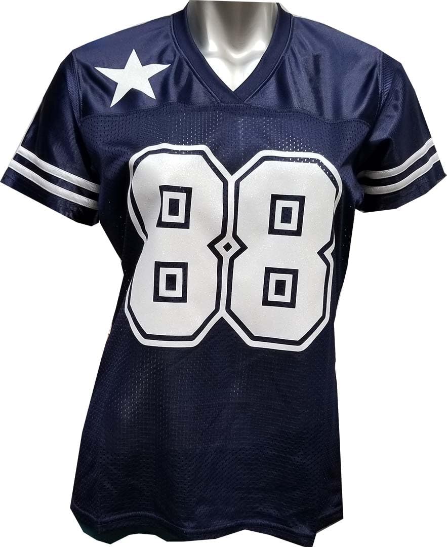 Custom Glitterflake Lamb Womens Navy Jersey Size Medium