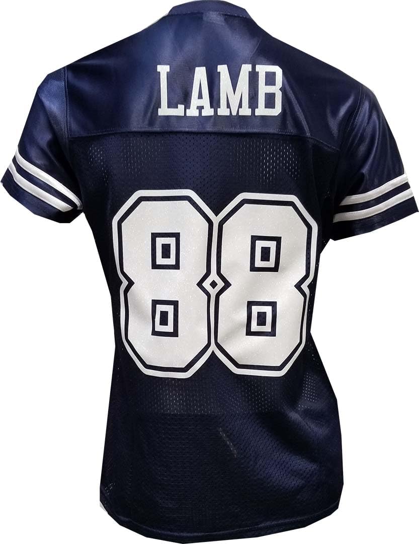 Custom Glitterflake Lamb Womens Navy Jersey Size Medium