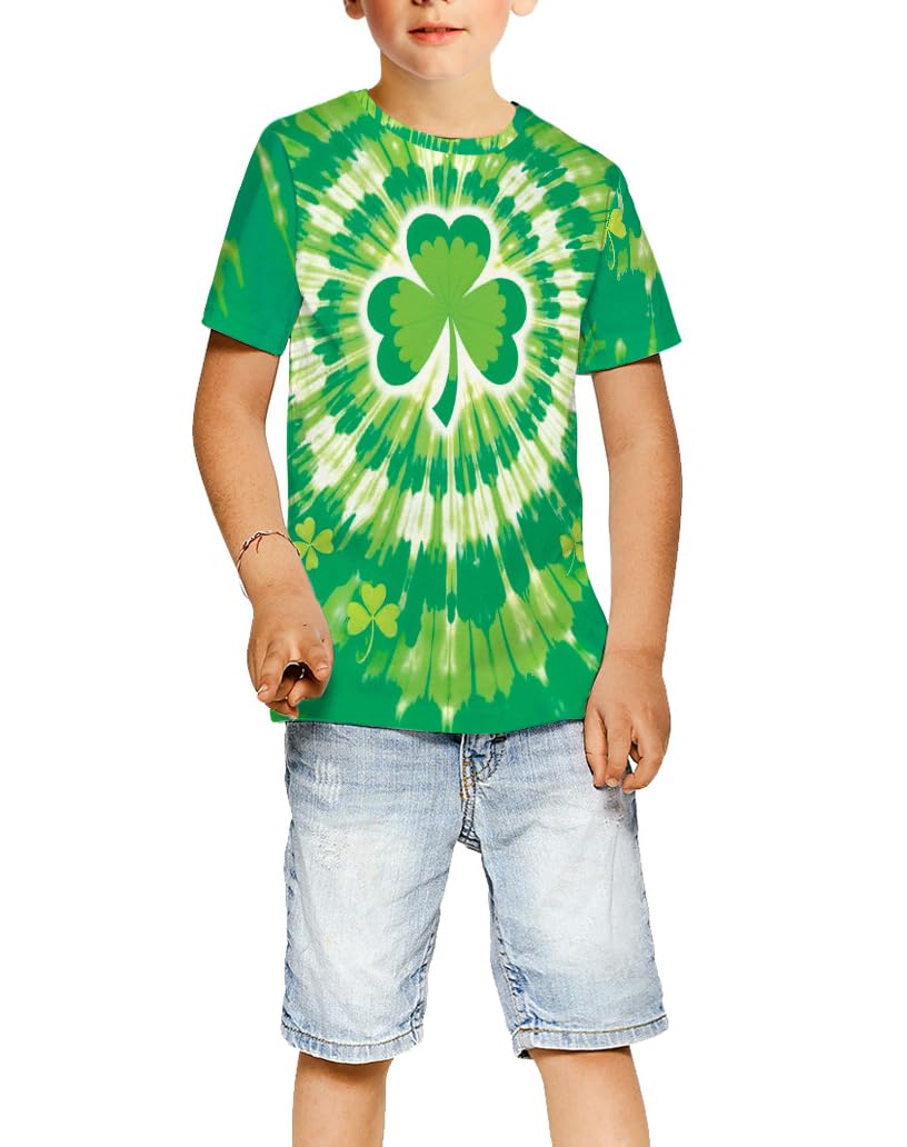 Ainuno Graphic Tees for Boys Girls Kids 7-14Y, Summer Short Sleeve T Shirt Cool 3D Print