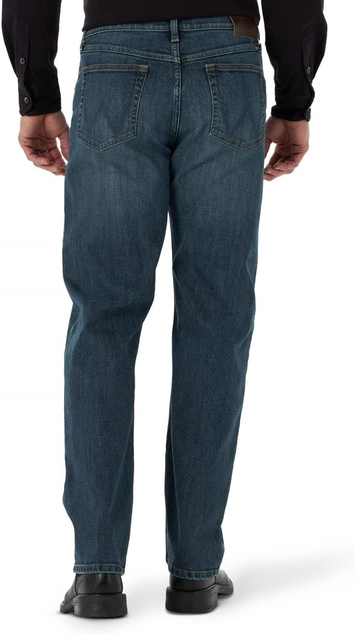 Wrangler Mens Men's Free-to-Stretch Relaxed Fit Jean