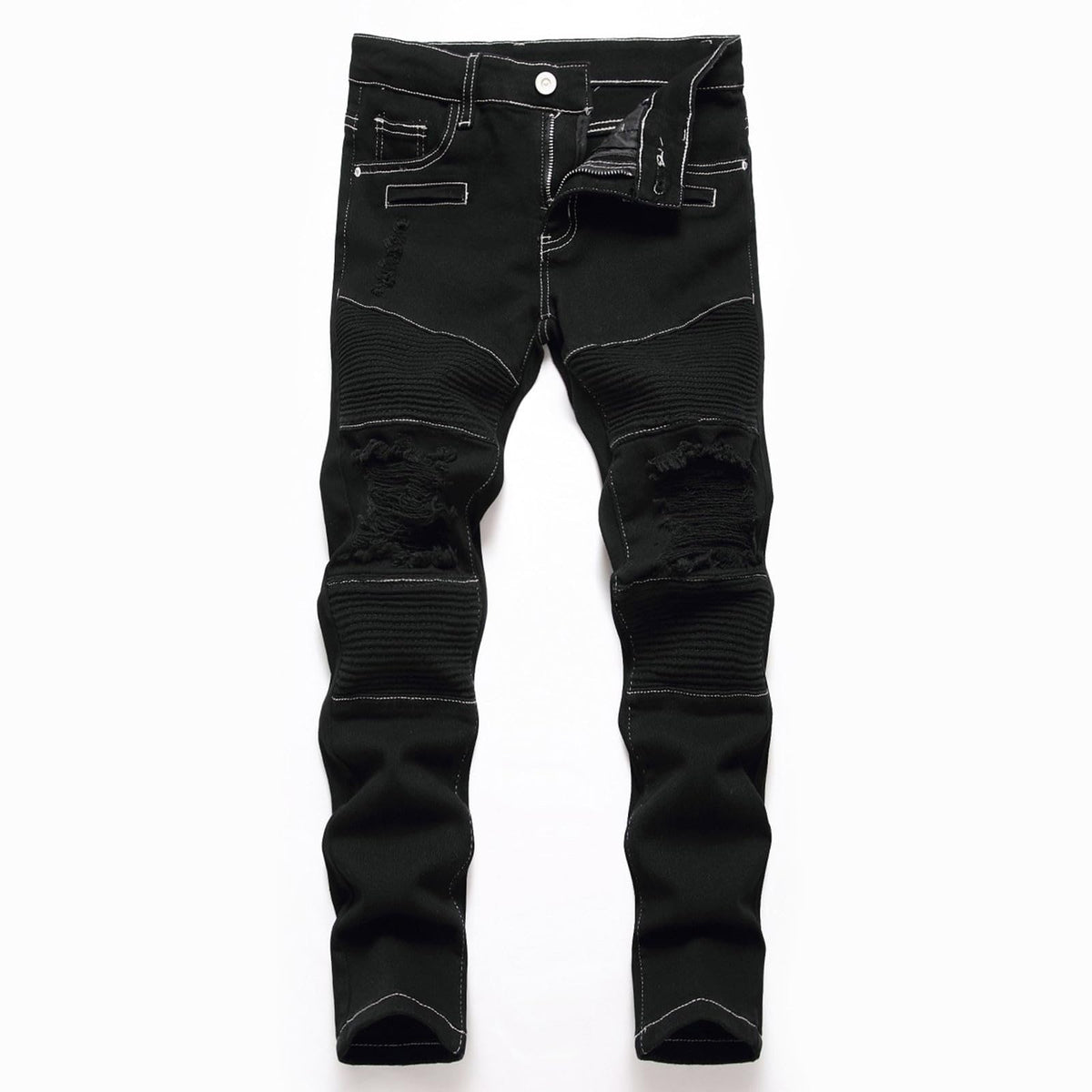 Boy's Stretch Comfy Ripped Jeans Skinny Fit Destroyed Distressed Fashion Washed Denim Jeans Pants 3-16 Years