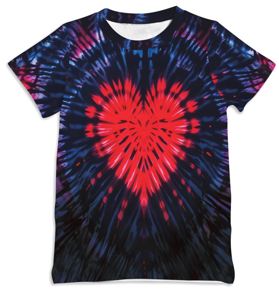 Ainuno Graphic Tees for Boys Girls Kids 7-14Y, Summer Short Sleeve T Shirt Cool 3D Print