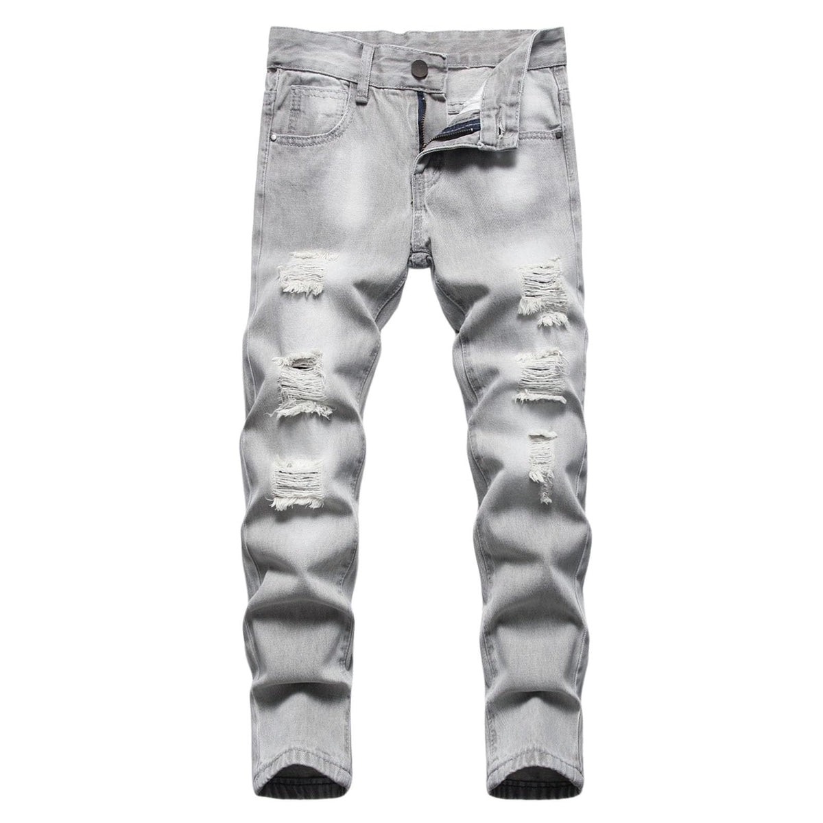 Boy's Stretch Comfy Ripped Jeans Skinny Fit Destroyed Distressed Fashion Washed Denim Jeans Pants 3-16 Years