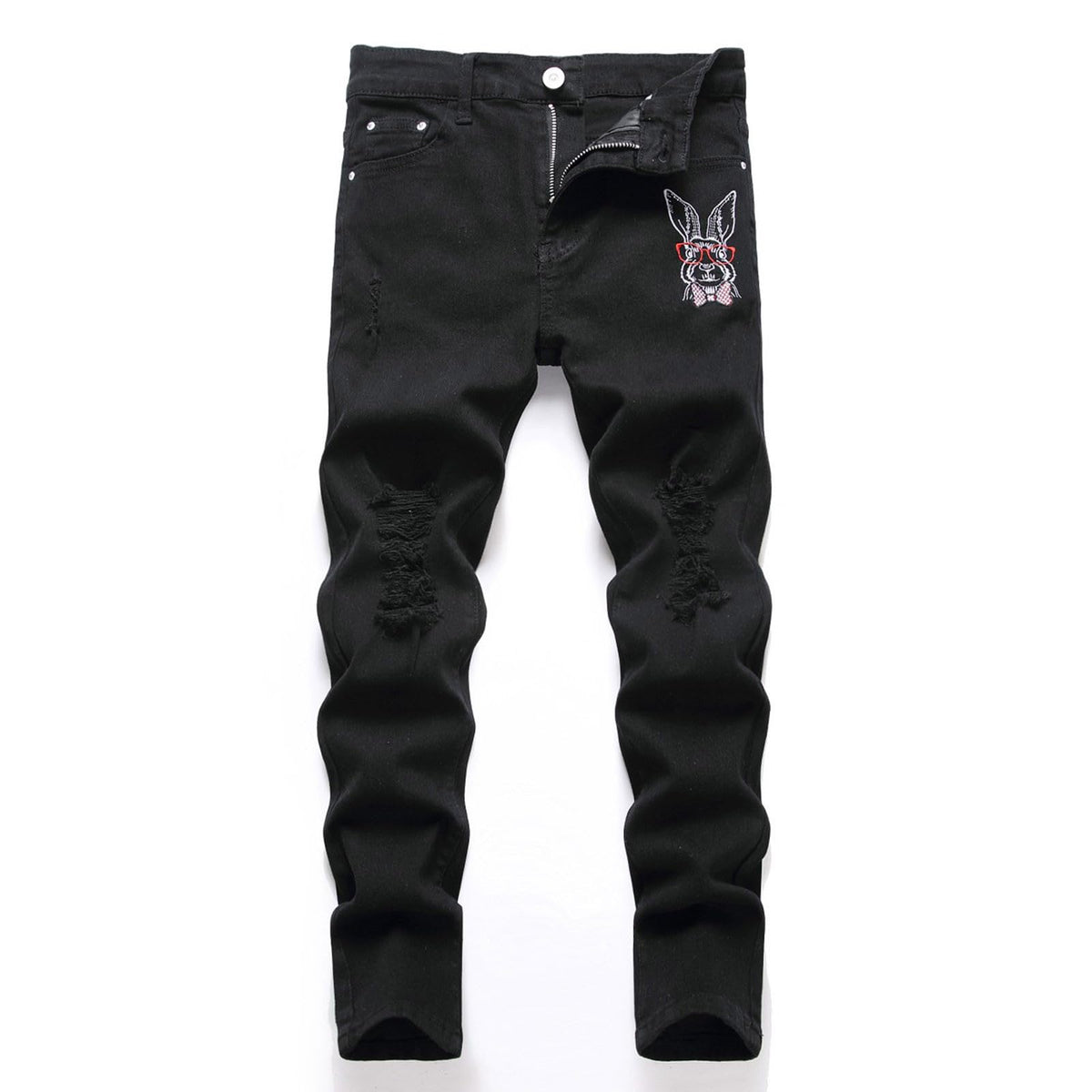 Boy's Stretch Comfy Ripped Jeans Skinny Fit Destroyed Distressed Fashion Washed Denim Jeans Pants 3-16 Years