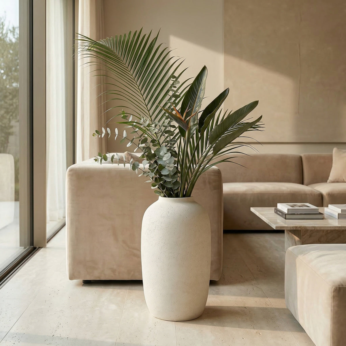 Large Round Concrete Planter
