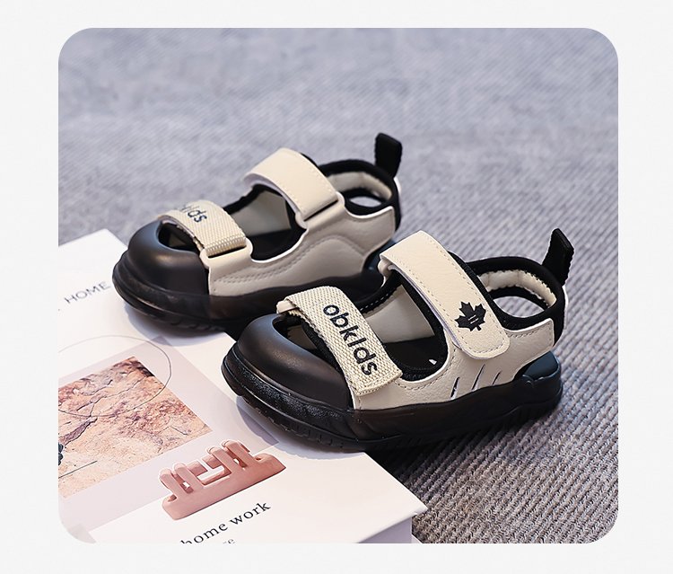 Children's Beach Shoes Summer New Style Medium And Large Children's And Boys' Sandals Velcro Children's Shoes