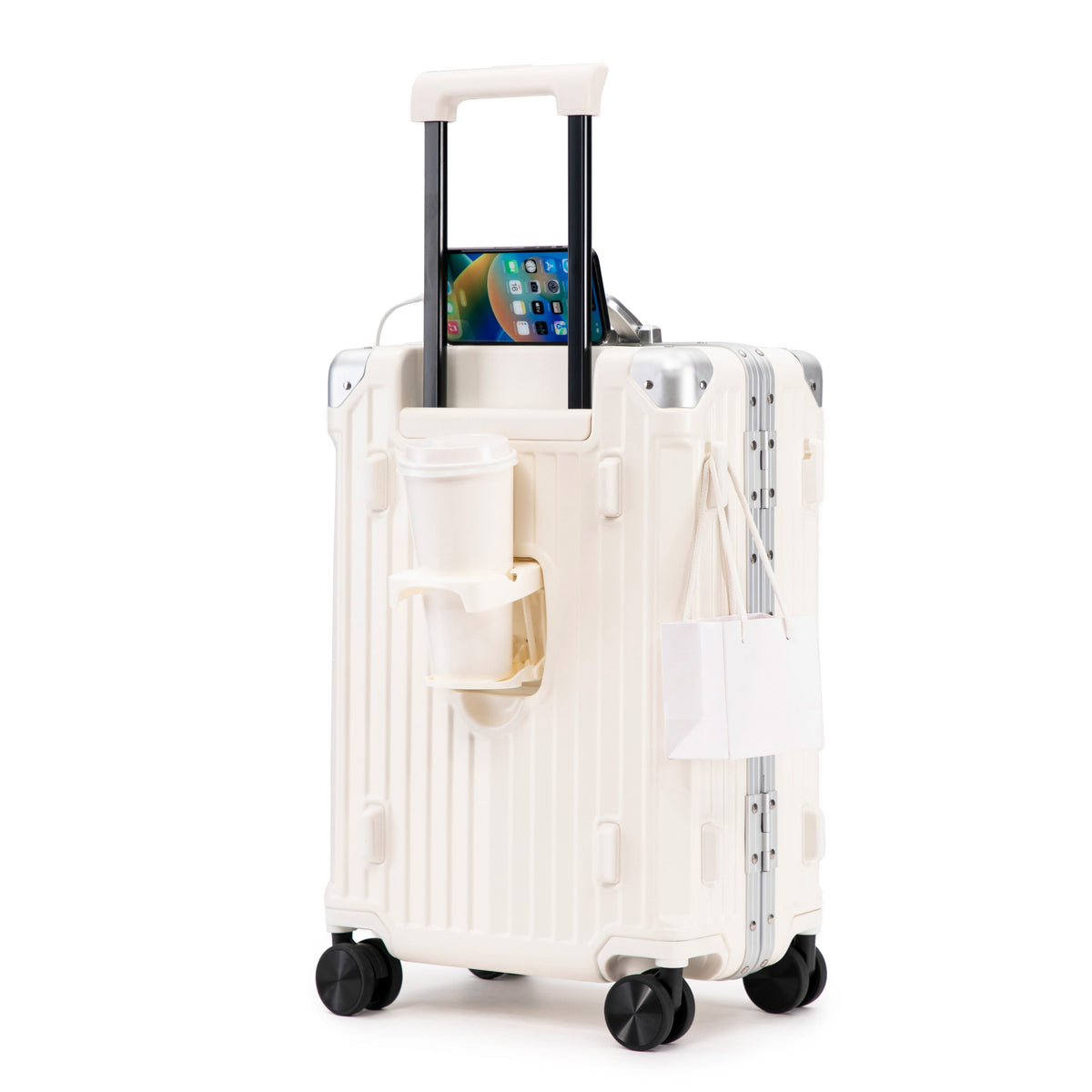 20 Inch Carry On Luggage, Aluminum Frame ABS Hard Shell Suitcase
