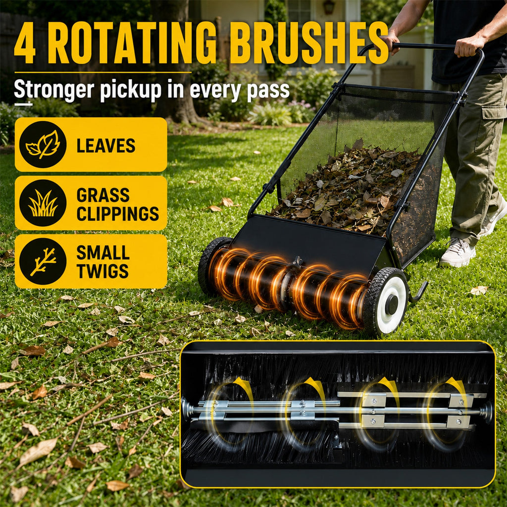 26-Inch Push Lawn Sweeper