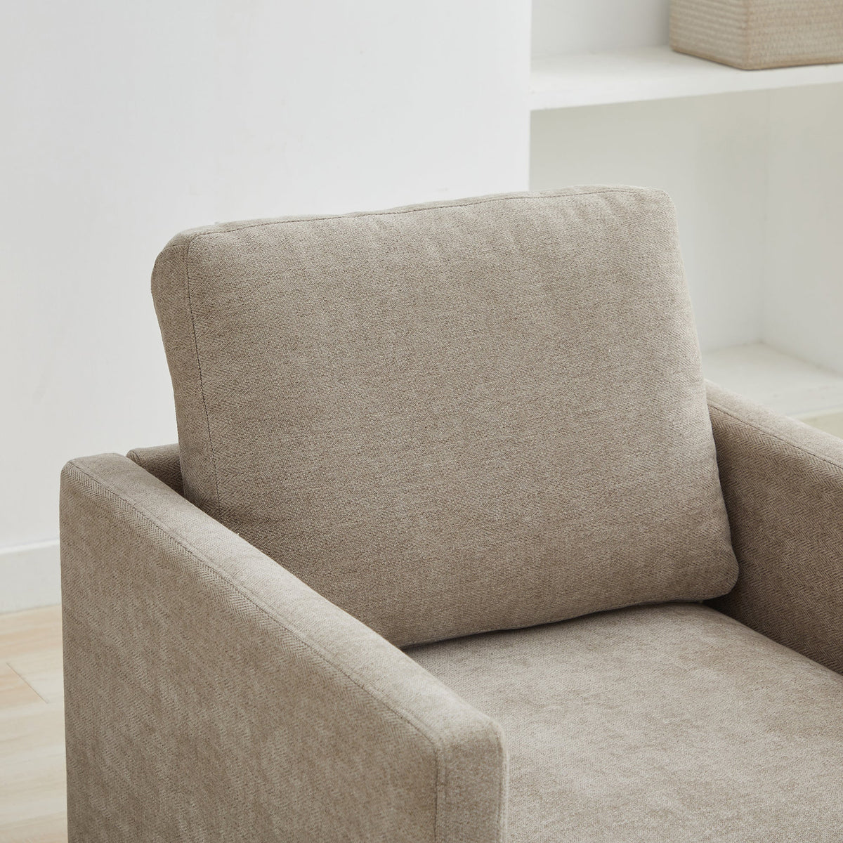 30.5"W Square Upholstered Swivel Accent Chair