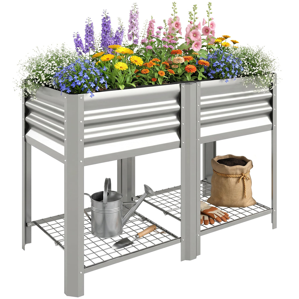 Outsunny Galvanized Steel Raised Garden Bed