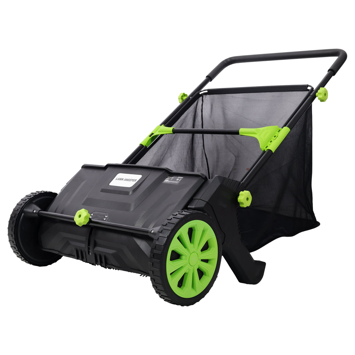 Hand Push Lawn Sweeper - 21 Inch Leaf & Grass Collector