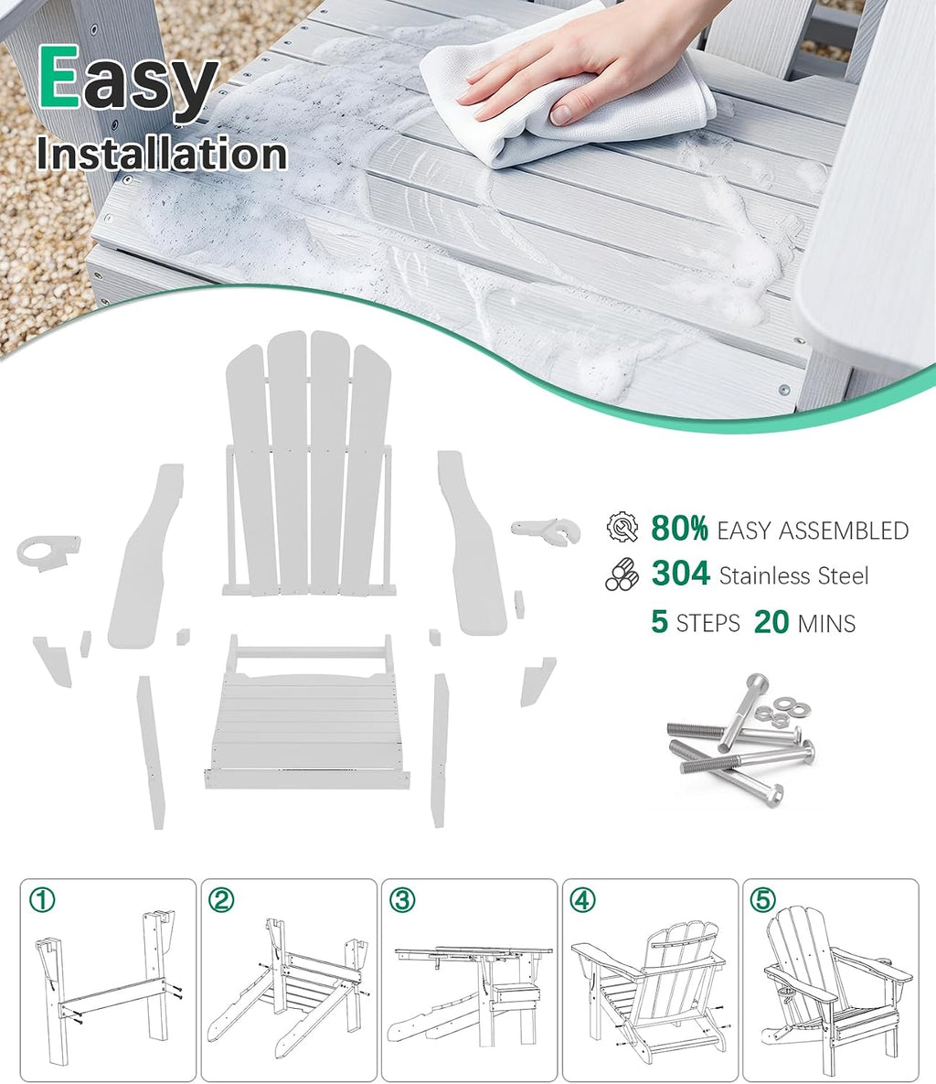 Adjustable HDPE Adirondack Chair