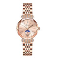 Womens Diamond-embellished Water-resistant Steel-band Casual Luxury Watch