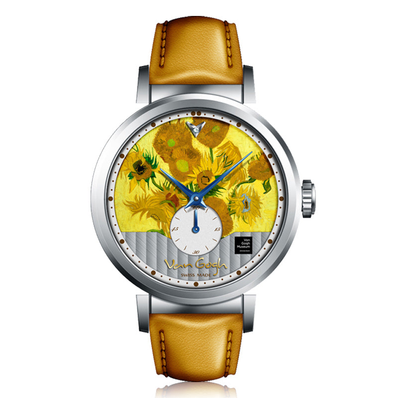 Van Gogh Small Seconds Hand Leather Strap Quartz Wrist Women's Watch