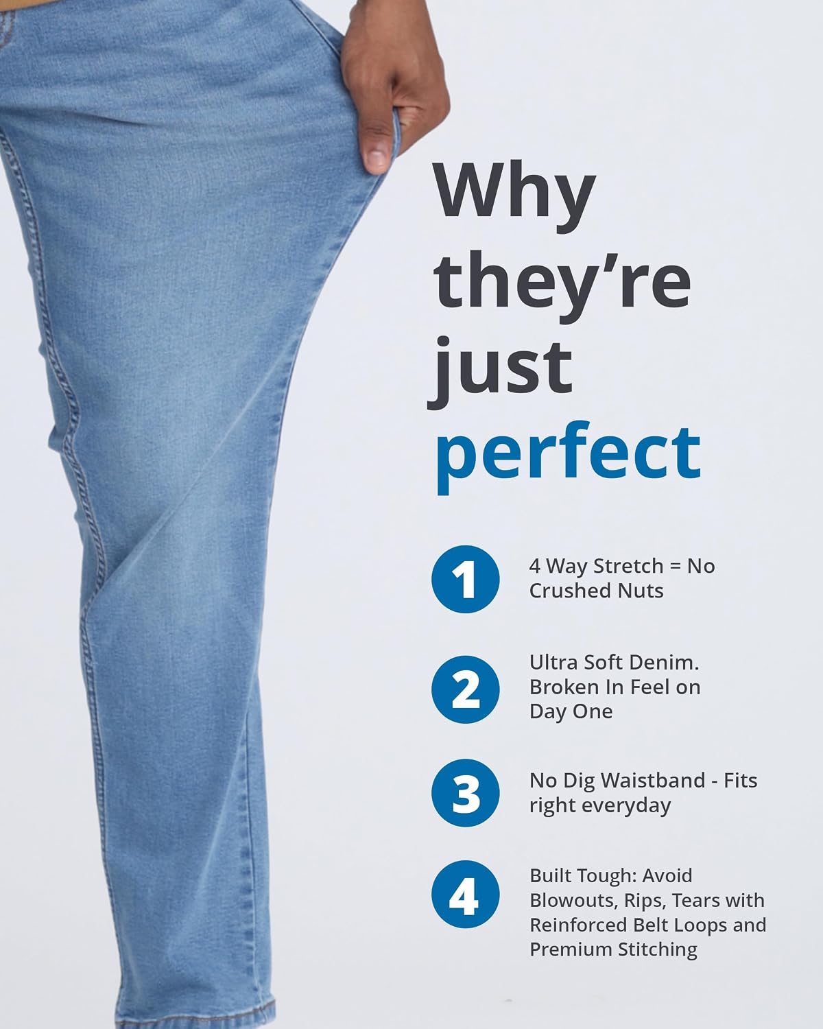 The Perfect Jean Thick Slim Fit 99% Cotton
