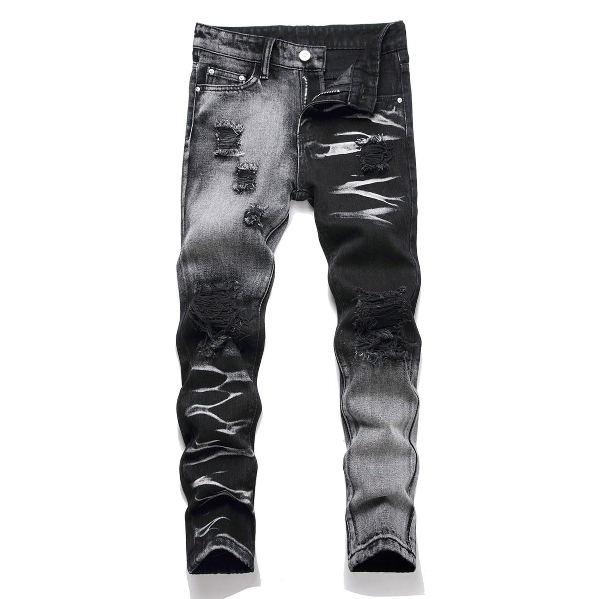 Boy's Stretch Comfy Ripped Jeans Skinny Fit Destroyed Distressed Fashion Washed Denim Jeans Pants 3-16 Years