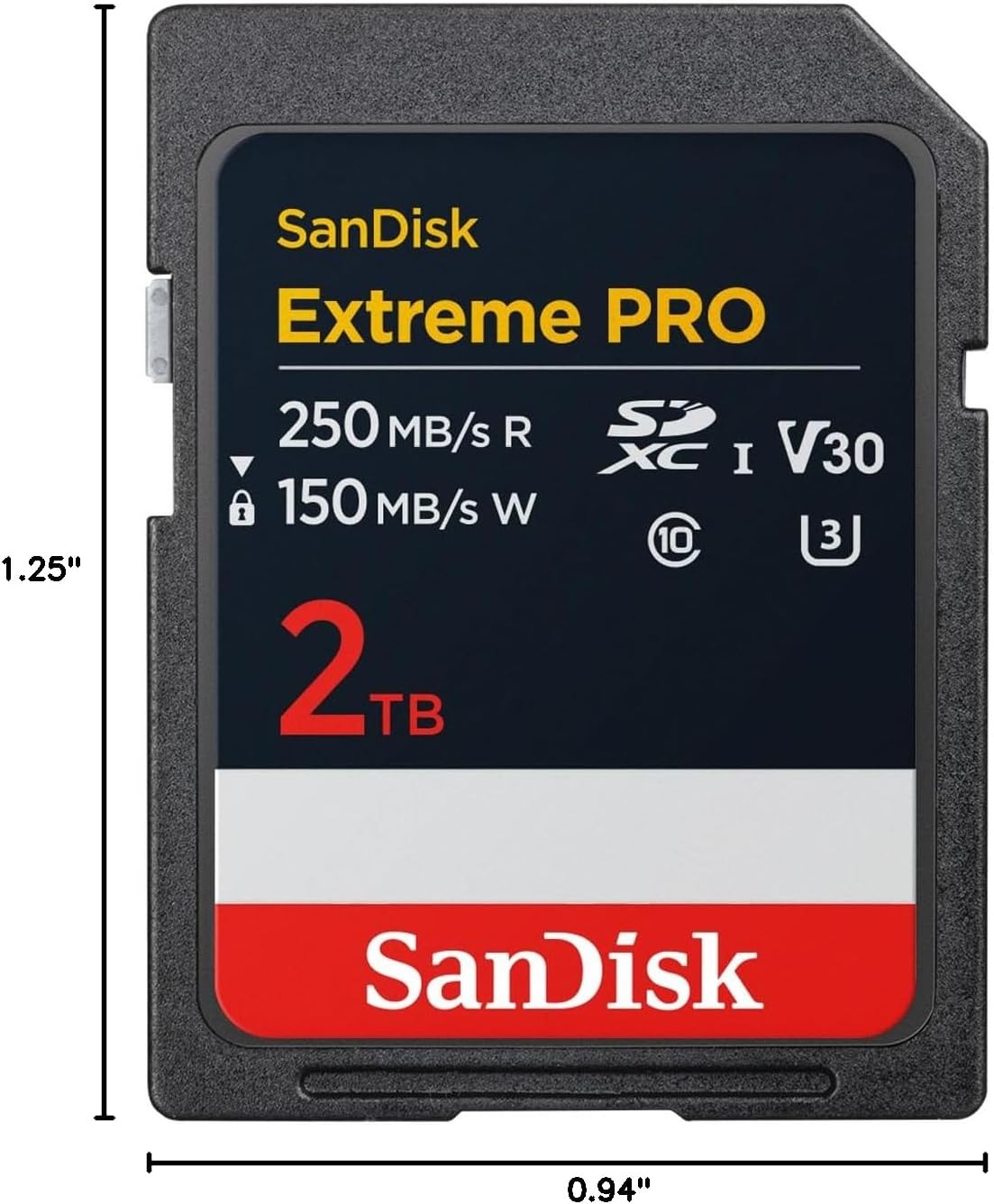 SANDISK 2TB Extreme PRO SDXC UHS-I Memory Card - Up to 250MBs - C10, U3, V30, 4K UHD, SD Card - SDSDXXD-2T00-GN4IN