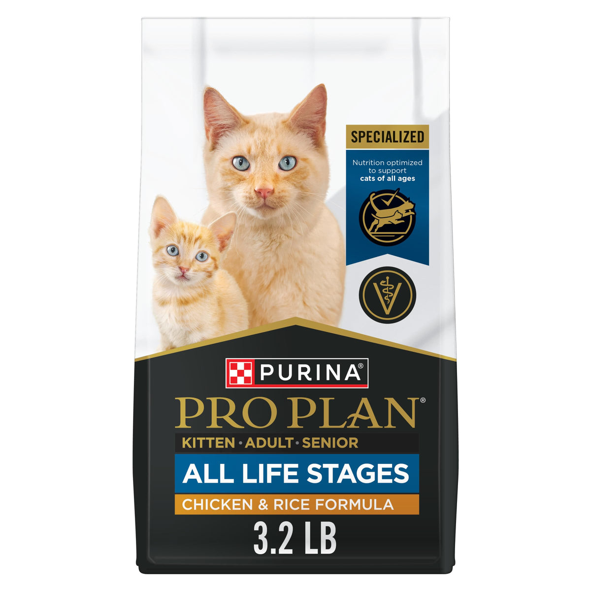 Purina Pro Plan All Life Stages Chicken Formula Dry Cat Food, 5.5 lb Bag
