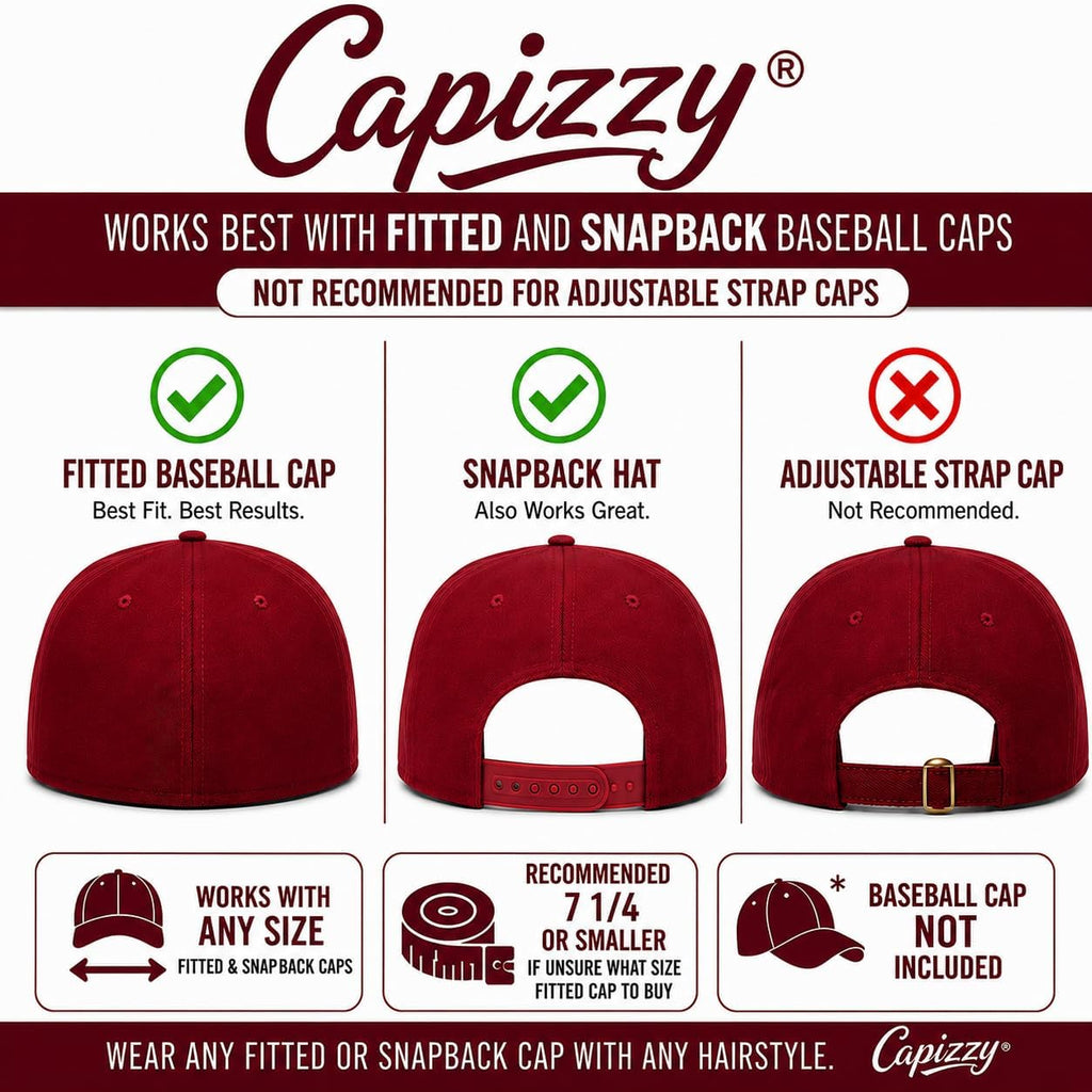 ADVANSYNC Capizzy - Converts Any Baseball Cap Into a Visor and Ponytail Hat