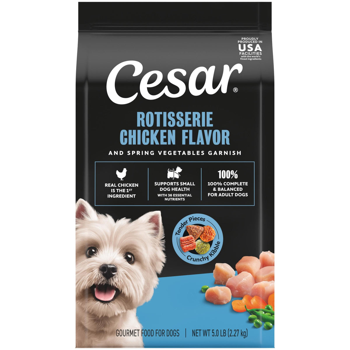 Cesar Small Breed Dry Dog Food, Filet Mignon & Spring Vegetables, 12 lb