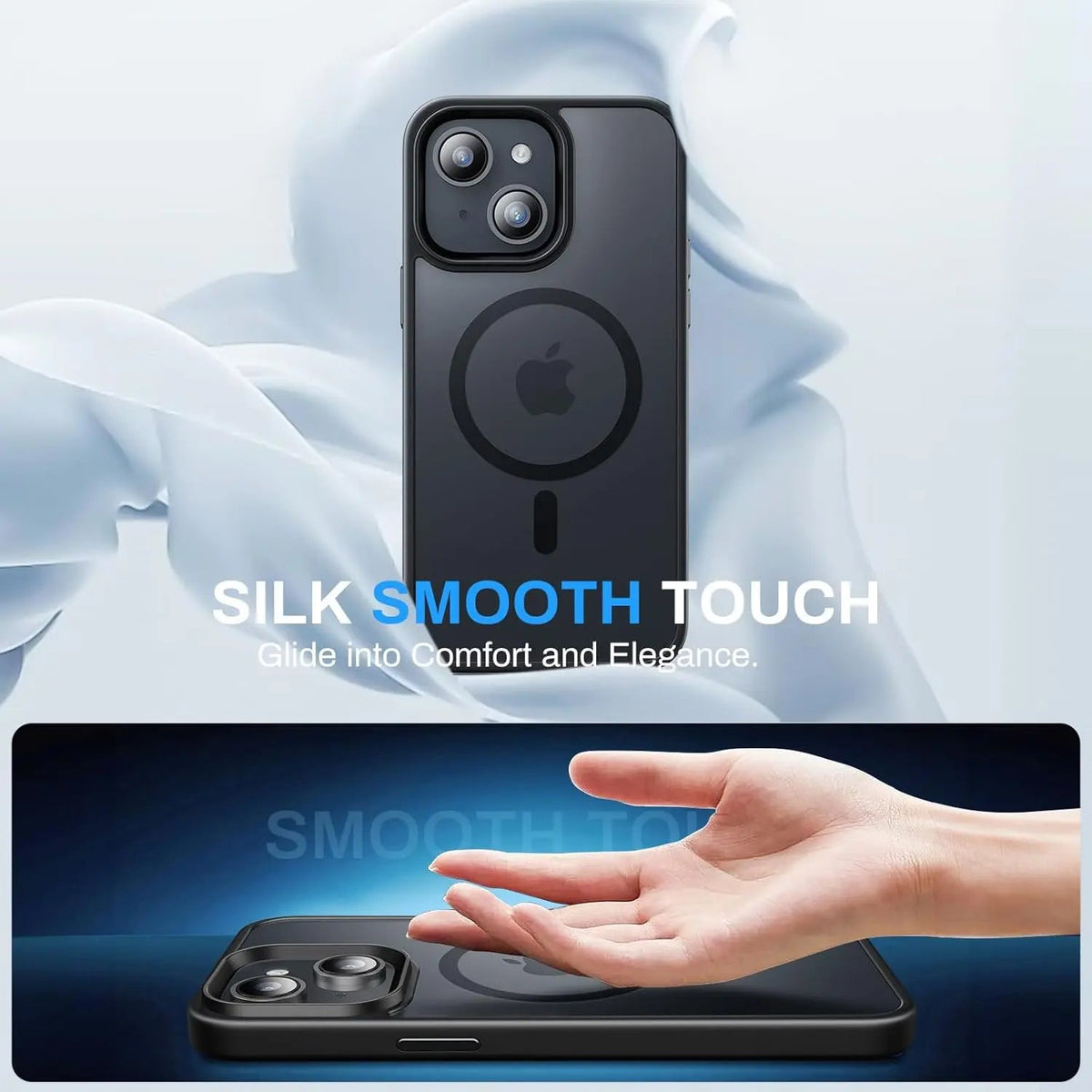 Entronix [Magnetic] Case Compatible with iPhone 15 - Translucent Frosted Matte