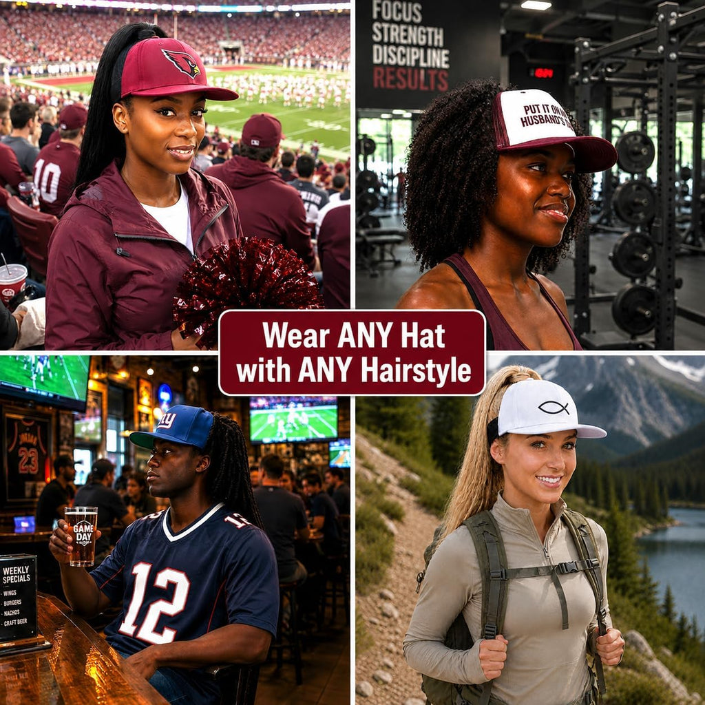 ADVANSYNC Capizzy - Converts Any Baseball Cap Into a Visor and Ponytail Hat