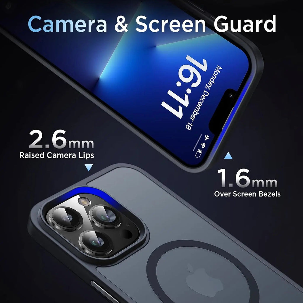 Entronix [Magnetic] Case Compatible with iPhone 14 Pro Max - Translucent Frosted Matte
