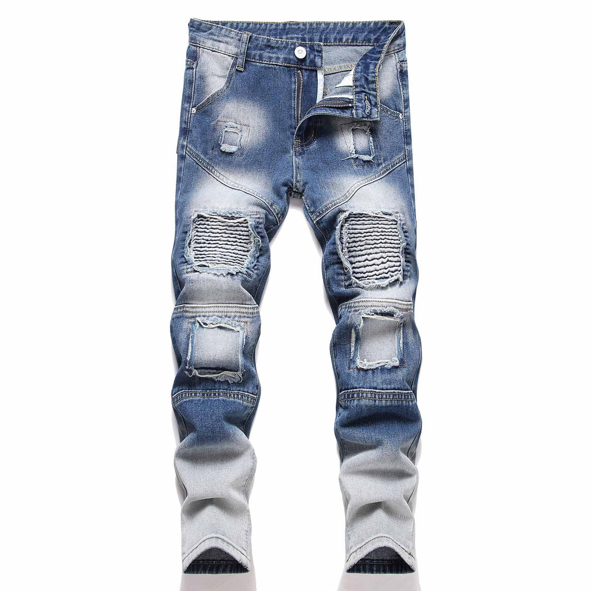 Boy's Stretch Comfy Ripped Jeans Skinny Fit Destroyed Distressed Fashion Washed Denim Jeans Pants 3-16 Years