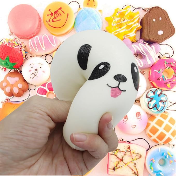 Party Favors 30Pcs Kawaii Squishies Christmas Stocking Stuffers Random Slow Rising Squeeze Fidget Toy Phone Straps Stress Ball Toys for Kids Adults Birthday Pinata Easter Basket Fillers Pretend Play