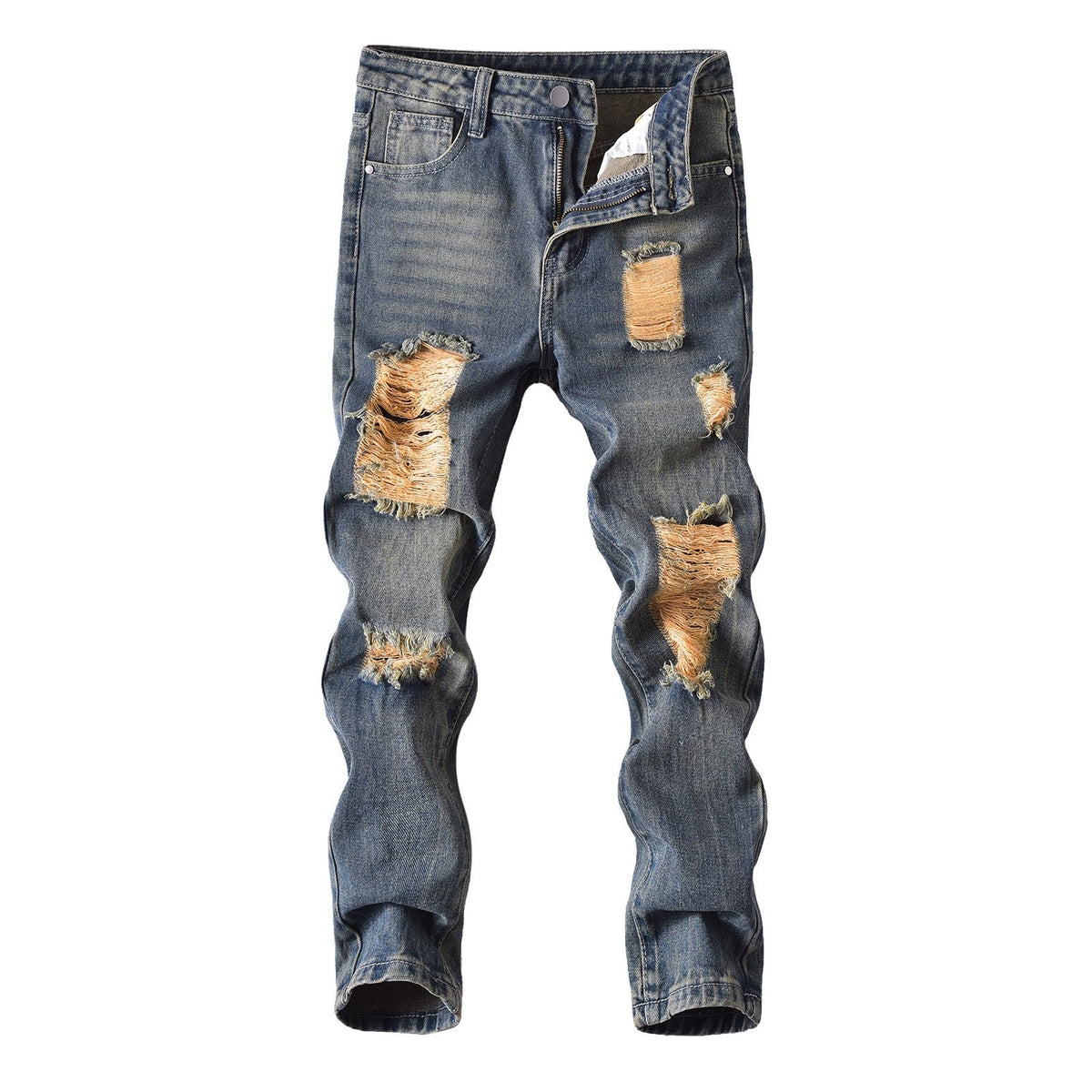 Boy's Stretch Comfy Ripped Jeans Skinny Fit Destroyed Distressed Fashion Washed Denim Jeans Pants 3-16 Years