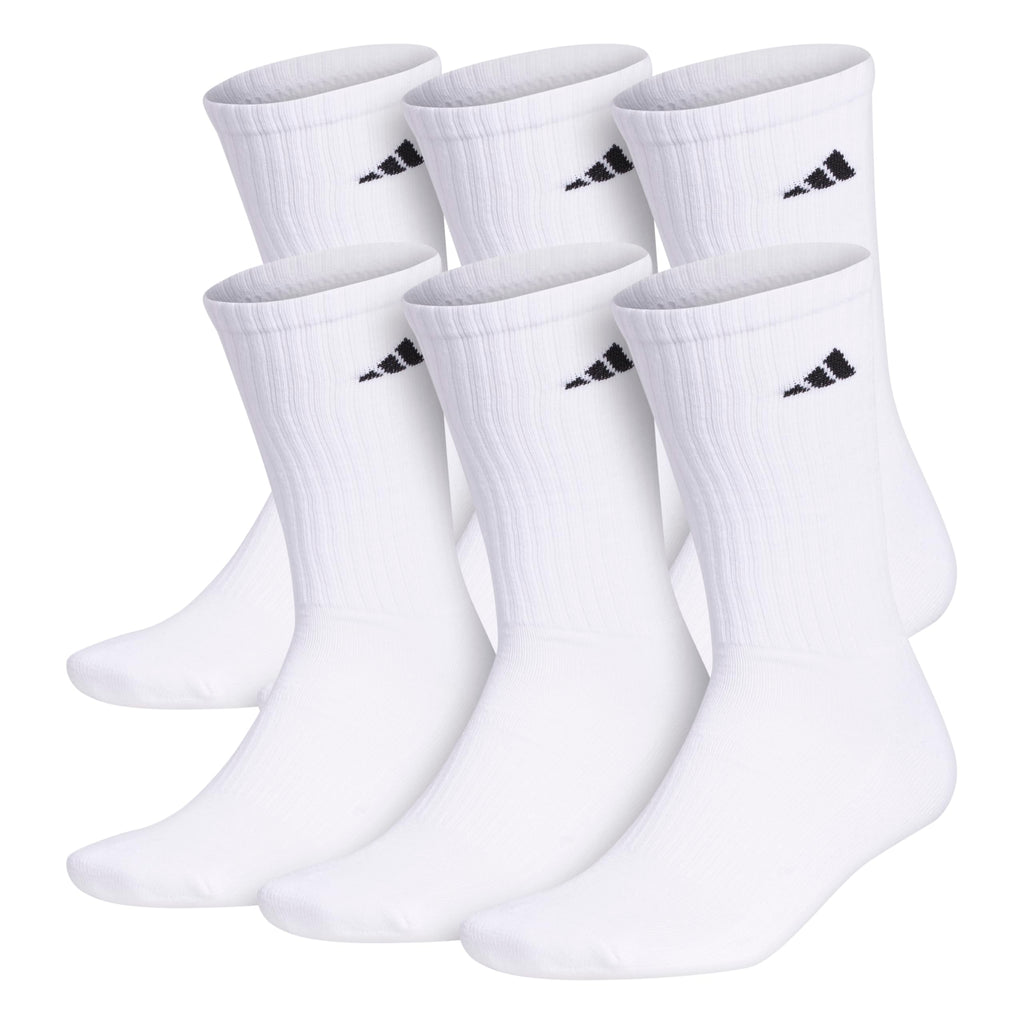 adidas Men's Athletic Cushioned Crew Socks 6 Pairs