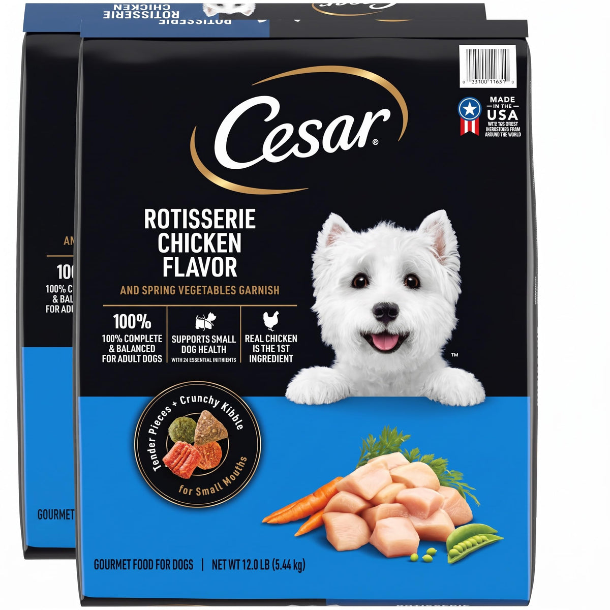 Cesar Small Breed Dry Dog Food, Filet Mignon & Spring Vegetables, 12 lb