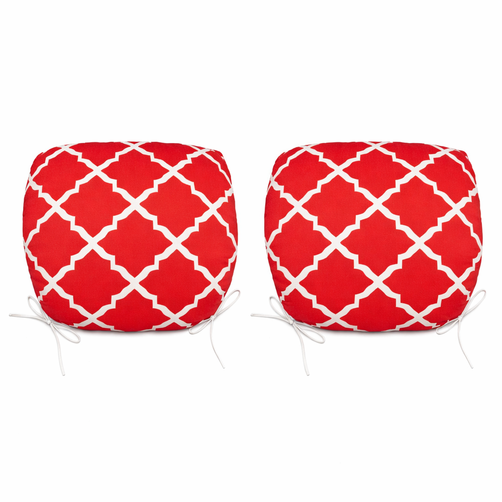 Outdoor Chair Cushions with Straps - Set of 4, Plaid